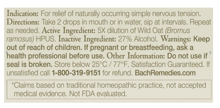 Wild Oat Flower Essence