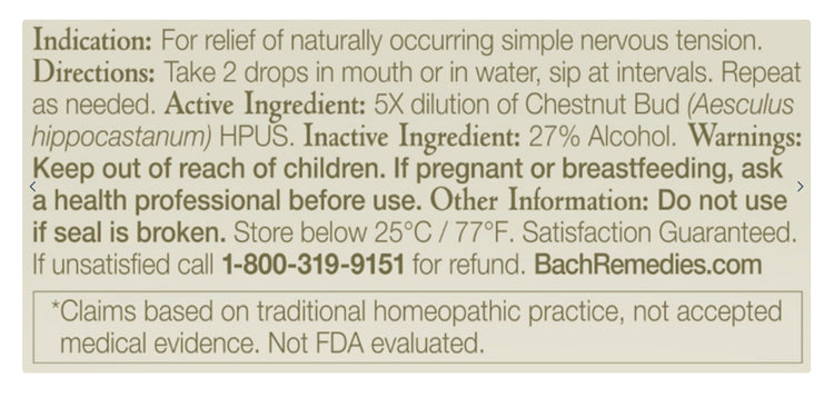 Chestnut Bud Flower Essence