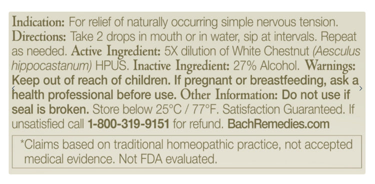 White Chestnut Flower Essence