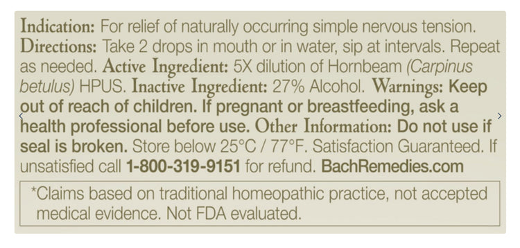 Hornbeam Flower Essence