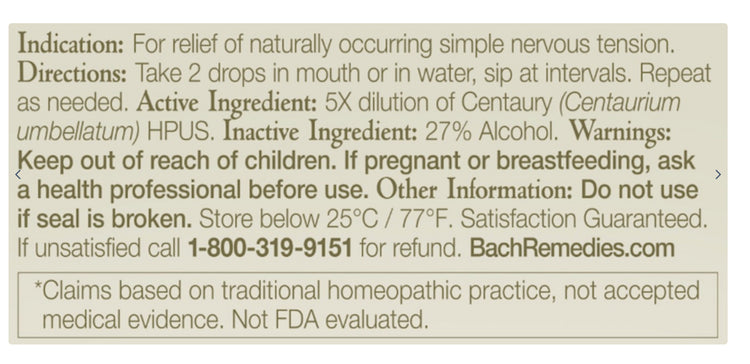 Centaury Flower Essence