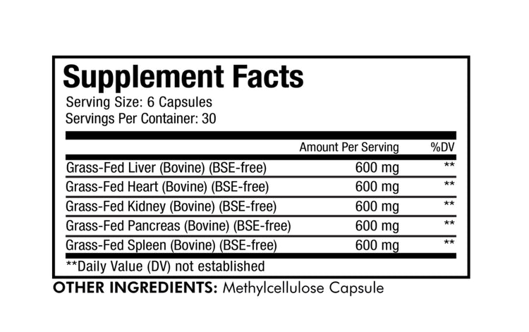 Grass-Fed Beef Organs