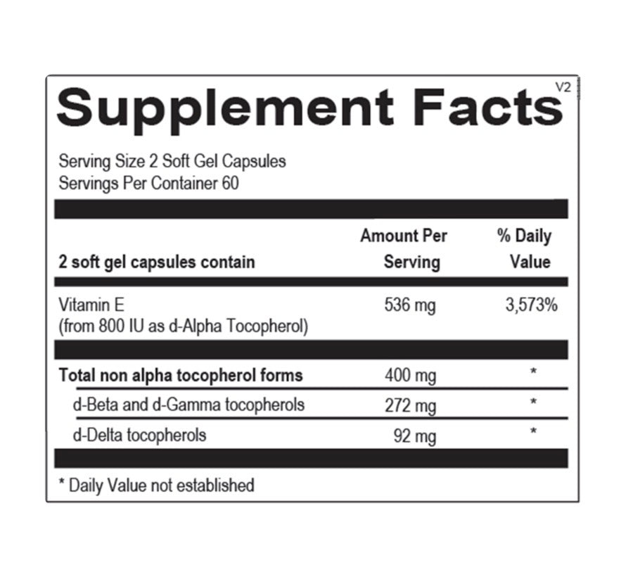 Natural Vitamin E Mixed Tocopherols - 120 count